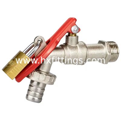 Εξωτερική λαβή σιδήρου 1/2" Σιδερένιο κράμα Ψευδάργυρου με κλειδαριά αντιδιαβρωτική βρύση στον κήπο για πλυντήριο ρούχων